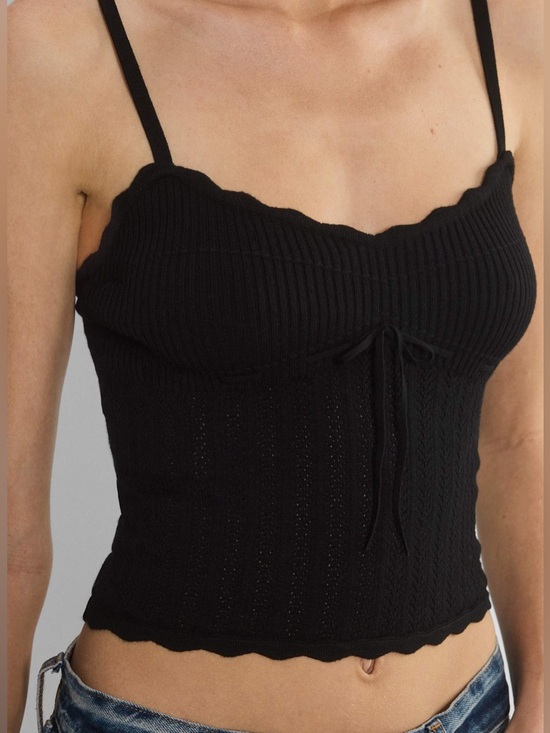 Aritzia Tops - Aritzia Wilfred Black Soloist Top in Wonder Yarn Dainty Tank size XXS EUC